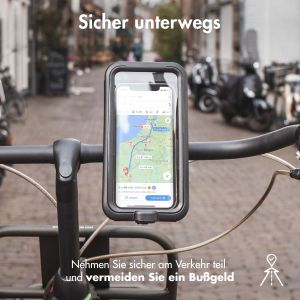 Accezz Handyhalterung Pro Fahrrad für das iPhone SE (2020) - universell - mit Gehäuse - schwarz