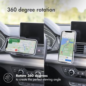 Accezz Handyhalterung für das Auto für das Samsung Galaxy A54 (5G) - Verstellbar - Universell – Lüftungsgitter - Schwarz