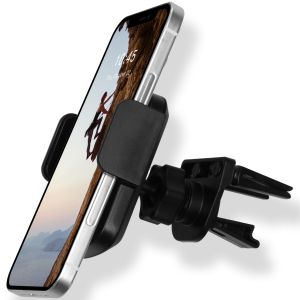 Accezz Handyhalterung Auto für das iPhone 13- verstellbar- universell-  Lüftungsgitter- schwarz