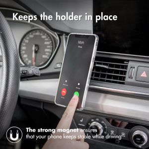 Accezz Handyhalterung für das Auto für das OnePlus Nord 2 - Universell - Lüftungsgitter - Magnetisch - Schwarz