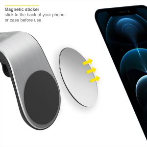 Accezz Handyhalterung für das Auto für das iPhone 6s - universell - Lüftungsgitter - Magnetisch - Silberfarben