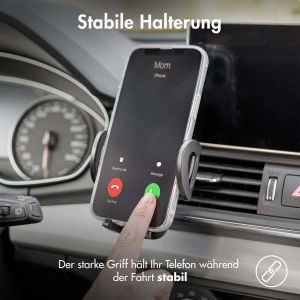 iMoshion Handyhalterung für das Auto für das iPhone 13 Mini – Verstellbar – Universell – Carbon – Lüftungsgitter – Schwarz