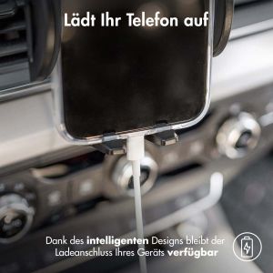 iMoshion Handyhalterung für das Auto für das iPhone 14 – Verstellbar – Universell – Carbon – Lüftungsgitter – Schwarz