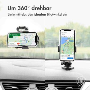 Accezz ﻿Handyhalterung Auto für das iPhone Xr – Kabelloses Ladegerät – Armaturenbrett und Windschutzscheibe – Schwarz