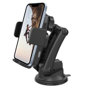 Accezz ﻿Handyhalterung Auto für das Samsung Galaxy A12 – Kabelloses Ladegerät – Armaturenbrett und Windschutzscheibe – Schwarz