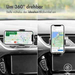 Accezz ﻿Handyhalterung Auto für das iPhone 13 - Kabelloses Ladegerät -  Lüftungsgitter - Schwarz