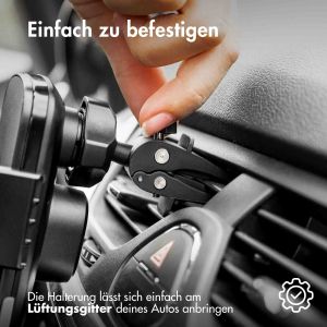 Accezz ﻿Handyhalterung Auto für das iPhone Xr - Kabelloses Ladegerät - Lüftungsgitter - Schwarz