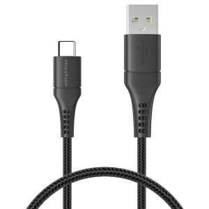 iMoshion Braided USB-C-zu-USB Kabel für das Samsung Galaxy A14 (5G) - 1 Meter - Schwarz