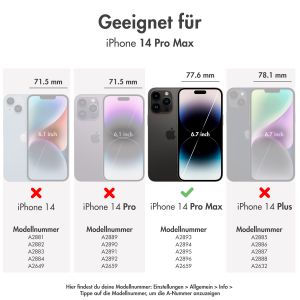 Selencia Silikonhülle mit abnehmbarem Band für das iPhone 14 Pro Max - Schwarz