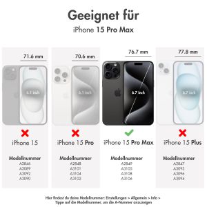 iMoshion Silikonhülle mit Band für das iPhone 15 Pro Max - Schwarz