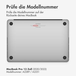 Selencia Glitzer Cover für das MacBook Pro 13 Zoll (2020 / 2022) - A2289 / A2251 - Transparent