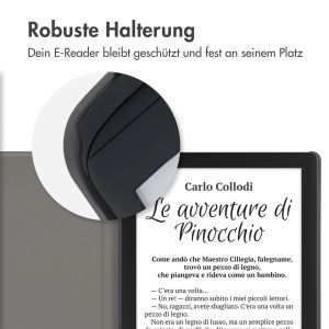 iMoshion Design Slim Hard Case Sleepcover für das Pocketbook Touch Lux 5 / HD 3 / Basic Lux 4 / Vivlio Lux 5 - Bordeaux Graphic