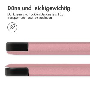 iMoshion Design Trifold Klapphülle für das iPad 9 (2021) 10.2 Zoll / iPad 8 (2020) 10.2 Zoll / iPad 7 (2019) 10.2 Zoll - Floral Pink