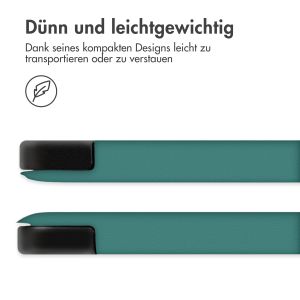 iMoshion Design Trifold Klapphülle für das Samsung Galaxy Tab A9 Plus - Petrol Green Dandelion