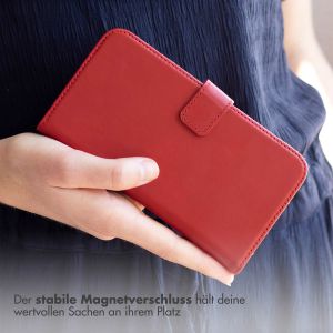 Selencia Echtleder Klapphülle Rot iPhone SE (2022 / 2020) / 8 / 7 / 6(s)
