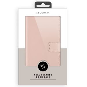 Selencia Echtleder Klapphülle für das Samsung Galaxy A55 - Dusty Pink
