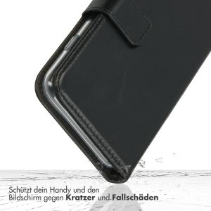 Selencia Echtleder Klapphülle für das iPhone 12 Pro Max - Schwarz
