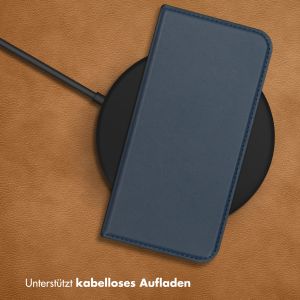 Accezz Premium Leather Slim Klapphülle für das iPhone 14 Pro Max - Dunkelblau