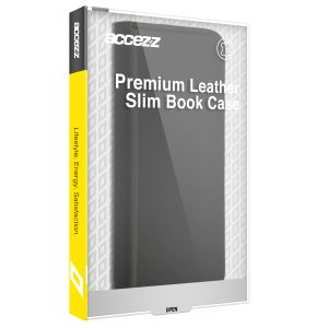 Accezz Premium Leather Slim Klapphülle für das Samsung Galaxy S21 - Schwarz
