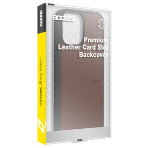 Accezz Premium Leather Card Slot Back Cover für das iPhone 13 Pro - Braun