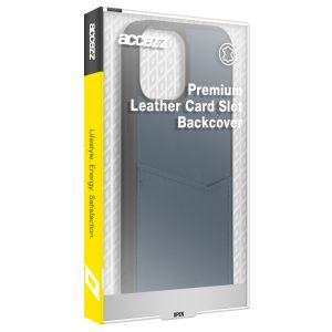 Accezz Premium Leather Card Slot Back Cover für das iPhone 13 - Dunkelblau
