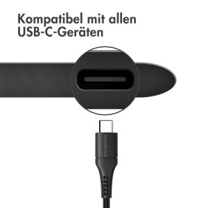 iMoshion Braided USB-C-zu-USB Kabel für das iPhone 15 - 1 Meter - Schwarz