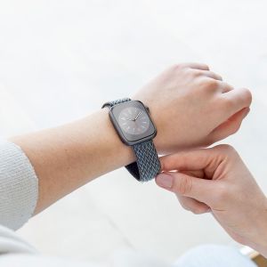 iMoshion Elastische Nylonarmband für das Apple Watch Series 1-9 / SE - 38/40/41mm - Dunkelgrau