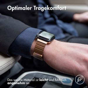 iMoshion Magnetlederarmband für das Apple Watch Series 1-9 / SE - 38/40/41mm - Braun
