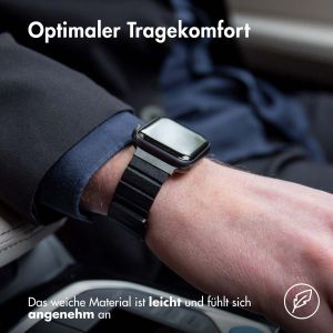 iMoshion Magnetlederarmband für das Apple Watch Series 1-9 / SE - 38/40/41mm - Schwarz