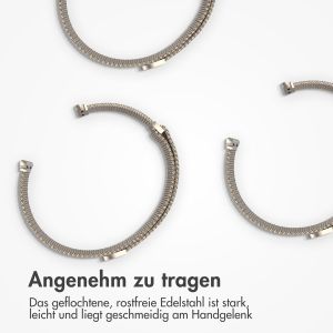 iMoshion Mailändische Magnetarmband für die Apple Watch Series 1-9 / SE / Ultra (2) - 42/44/45/49 mm - Größe S - Starlight