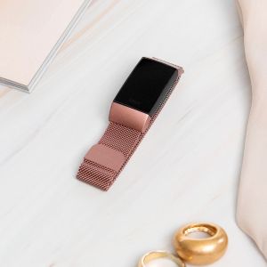 iMoshion Mailändische Magnetarmband für das Fitbit Charge 3 / 4 - Größe S - Rosa
