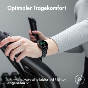 iMoshion Silikonband Sport - 22-mm-Universalanschluss - Schwarz / Grau