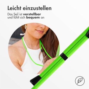 iMoshion Silikonhülle mit Band für das iPhone SE (2022 / 2020) / 8 / 7 - Grün fluoreszierend