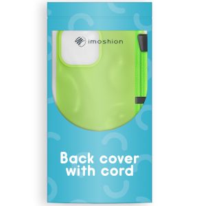 iMoshion Silikonhülle mit Band für das iPhone 12 (Pro) - Grün fluoreszierend