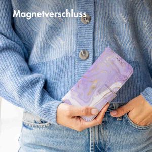 iMoshion Design Klapphülle für das Samsung Galaxy A35 - Purple Marble