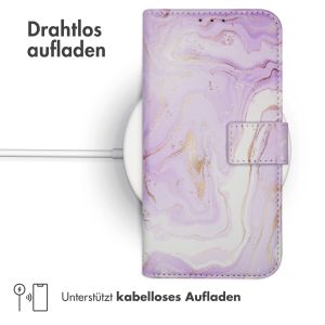 iMoshion ﻿Design Klapphülle für das Samsung Galaxy S9 - Purple Marble