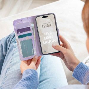 iMoshion Design Klapphülle für das Samsung Galaxy S21 - Purple Marble