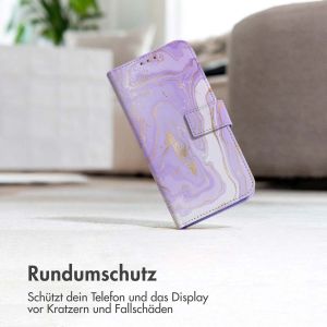 iMoshion Design Klapphülle für das Samsung Galaxy S24 Ultra - Purple Marble