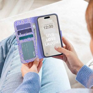 iMoshion ﻿Design Klapphülle für das Samsung Galaxy A52(s) (5G/4G) - Purple White Flowers
