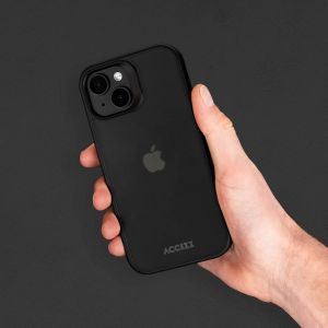 Accezz Rugged Frosted Back Cover für das iPhone 15 - Schwarz