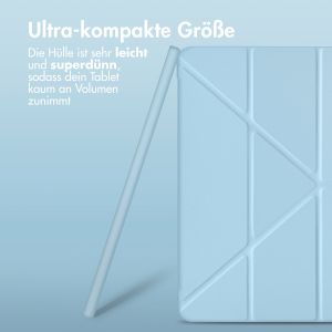 iMoshion Origami Klapphülle für das iPad Air 5 (2022) / Air 4 (2020) / Pro 11 (2018 / 2020 / 2021 / 2022) - Hellblau