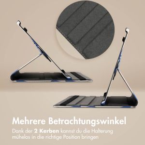 iMoshion 360° drehbare Design Klapphülle für das iPad 6 (2018) / iPad 5 (2017) / Air 2 (2014) / Air 1 (2013)- White Blue Stripes