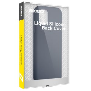 Accezz Liquid Silikoncase für das iPhone 12 (Pro) - Dunkelblau