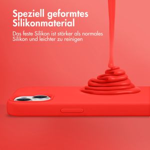 Accezz Liquid Silikoncase Rot für das iPhone SE (2022 / 2020) / 8 / 7