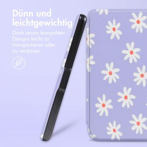 iMoshion Design Slim Hard Case Sleepcover mit Stand für das Kobo Elipsa 2E - Flowers Distance