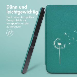 iMoshion Design Slim Hard Case Sleepcover mit Stand für das Kobo Libra 2 / Tolino Vision 6 - Green Dandelion
