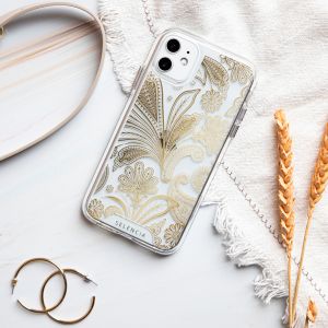 Selencia Fashion-Backcover mit zuverlässigem Schutz für das iPhone 14 Plus - Paisley Gold