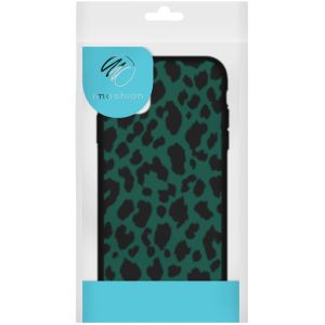 iMoshion Design Hülle für das iPhone 13 Mini - Leopard - Schwarz / Grün