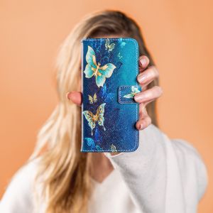 iMoshion Design TPU Klapphülle für das Samsung Galaxy S23 Plus- Blue Butterfly