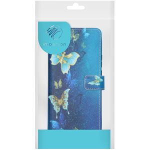 iMoshion Design Softcase Bookcase für das iPhone 15 - Blue Butterfly